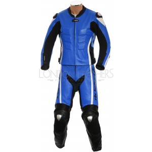 RTX Akira Blue CE Armour Leather Motorcycle SUIT